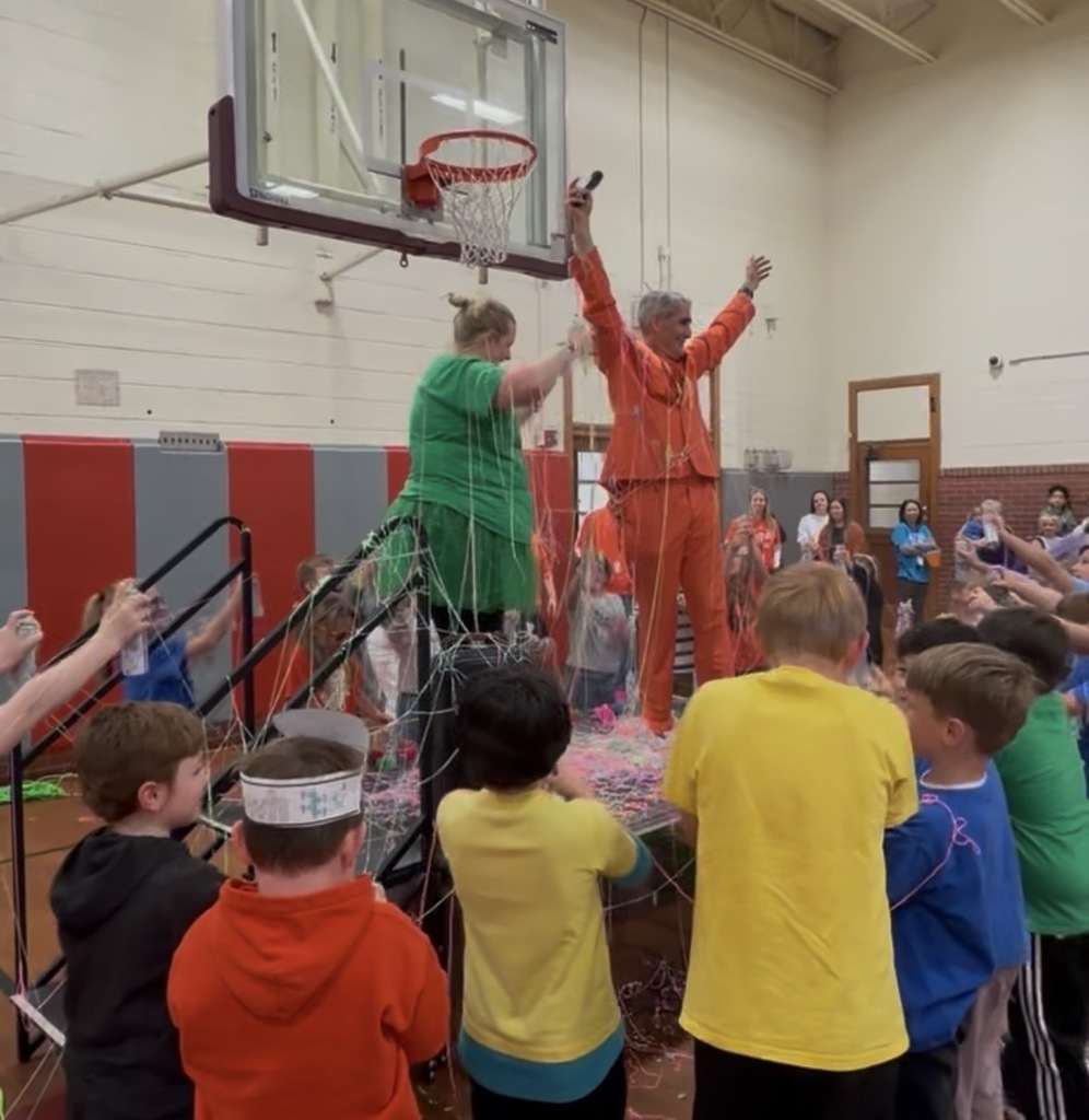 Silly stringing Dr. Gardner and Mrs. McCracken