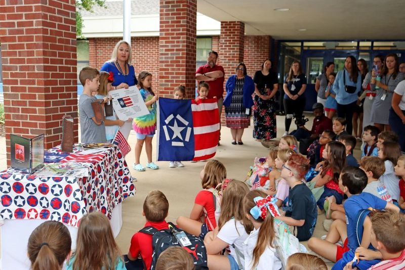 raising the freedom flag