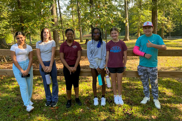 Students standing together