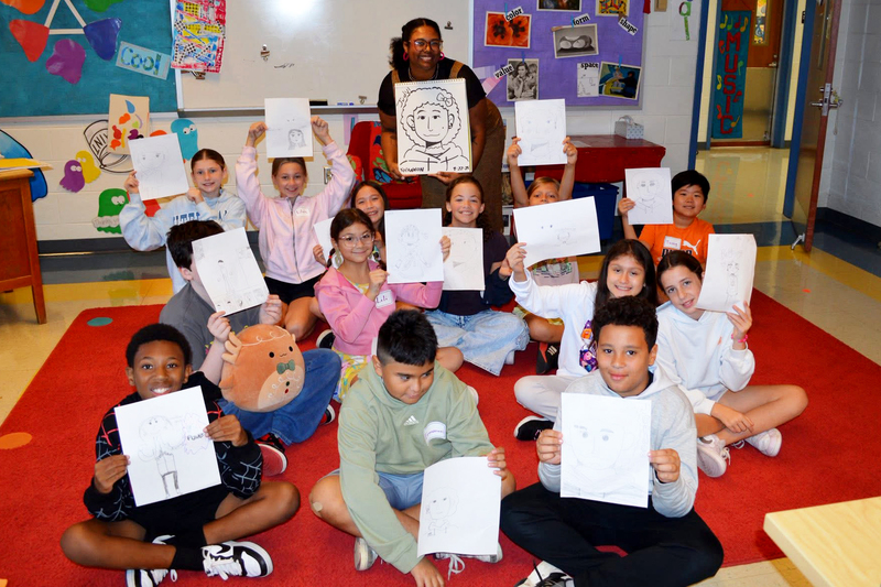 Students with the author