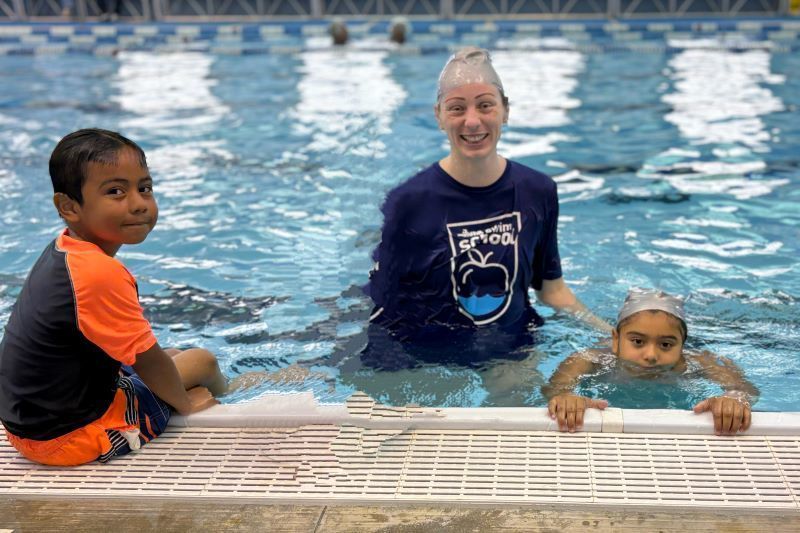 Children at the pool