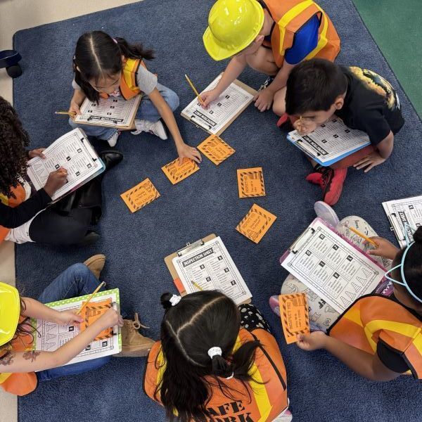 Kids doing a project