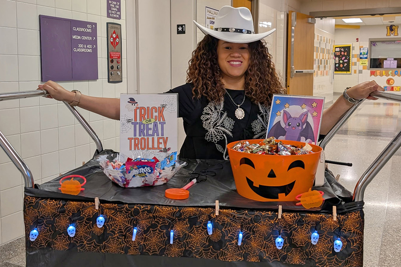 team enjoying their goodies