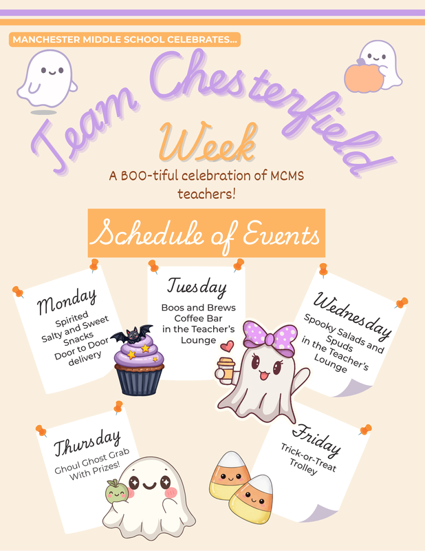 flyer with info for the week