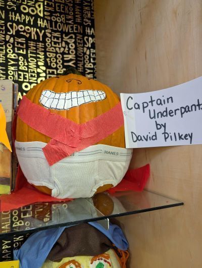 Pumpkin decorated as Captain Underpants