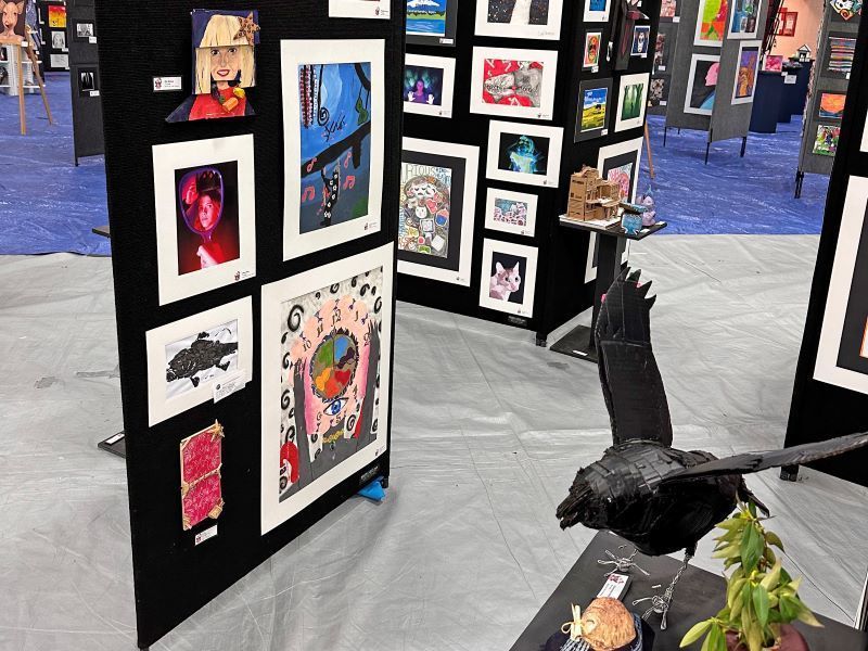 A gallery of student artwork