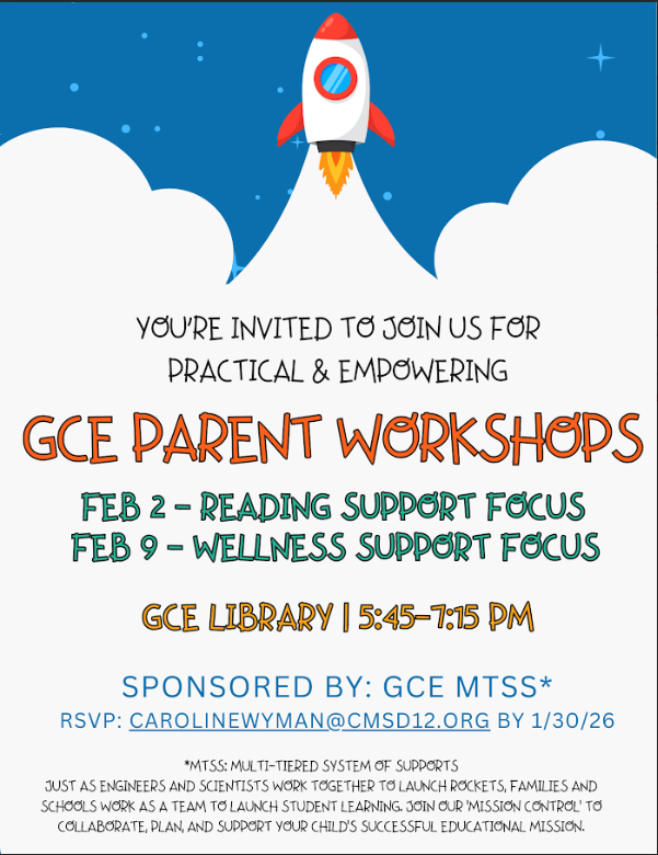 GCE Parent Workshops Dates and Times