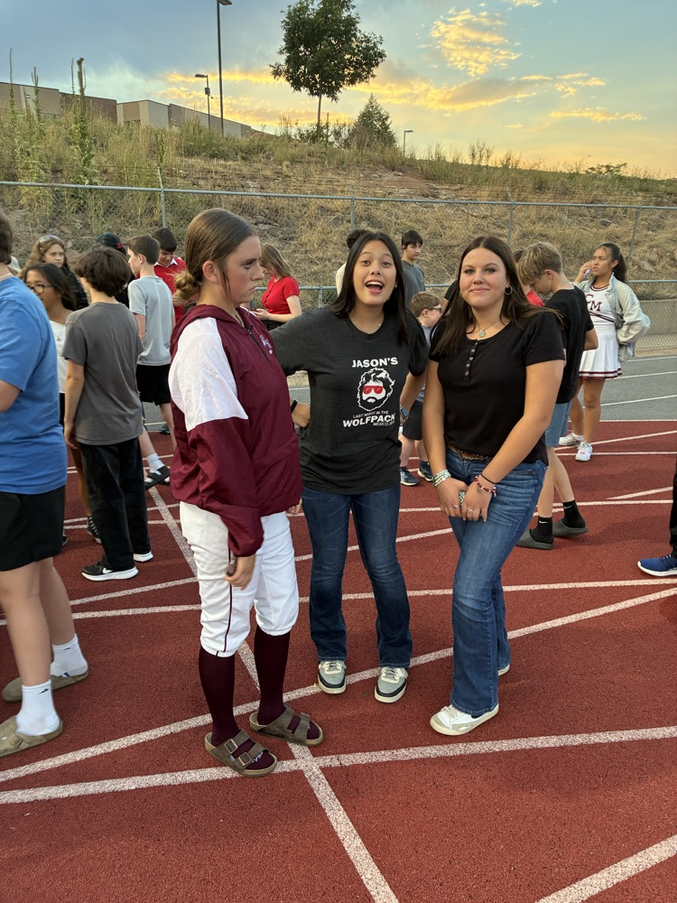 class president Shark getting the freshman ready for the freshman welcome ceremony
