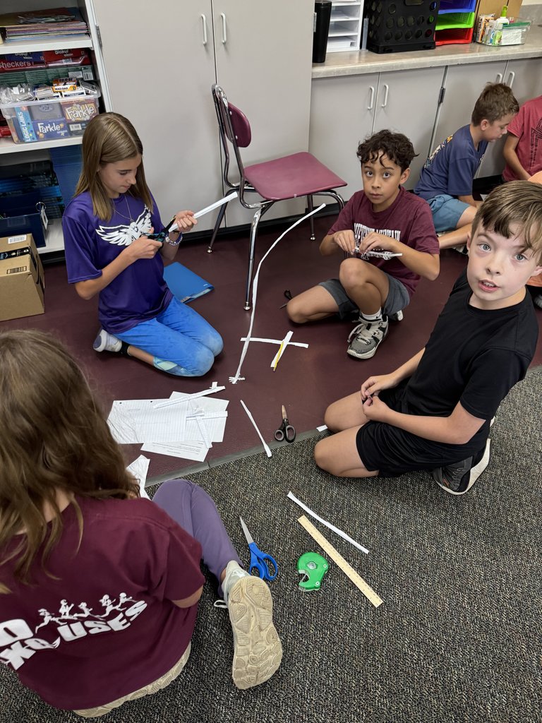 6th Grade Students in GCE engaged in Engineering Design Challenge in Science Class.