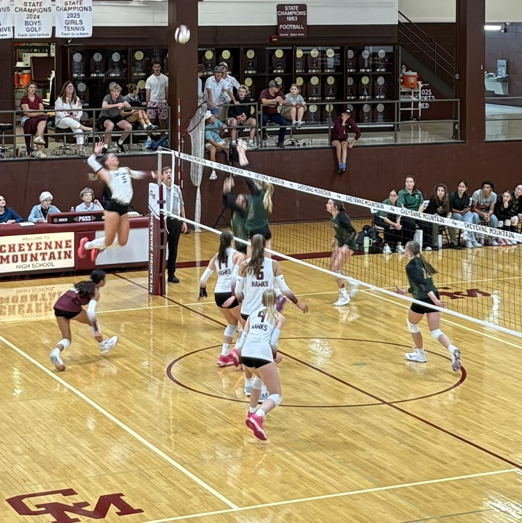An impressive win last night, 3-0, as our CMHS Varsity Volleyball Lady Hawks dominated Falcon HS - GO HAWKS!!