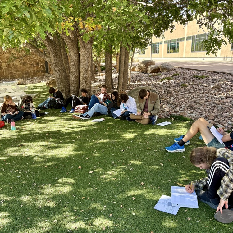 CMHS students engaged in design, art, literature, and music this morning.