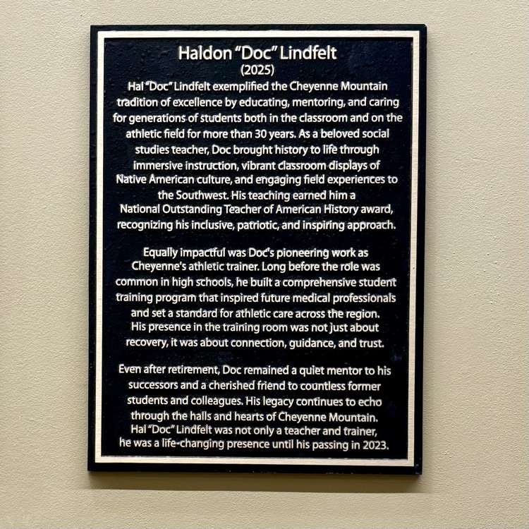 A very special congratulations to the late Hal "Doc" Lindfelt and Janet Suthers for their induction into the CMSD12 Hall of Fame!