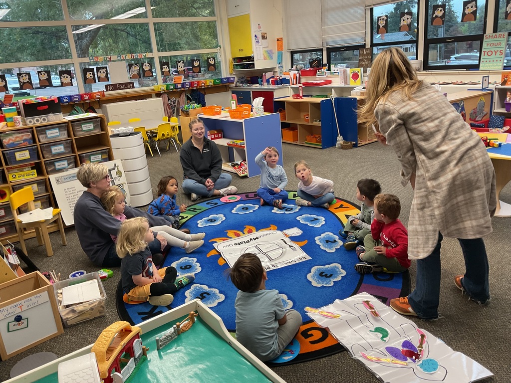 Students being taught a critter crawl lesson