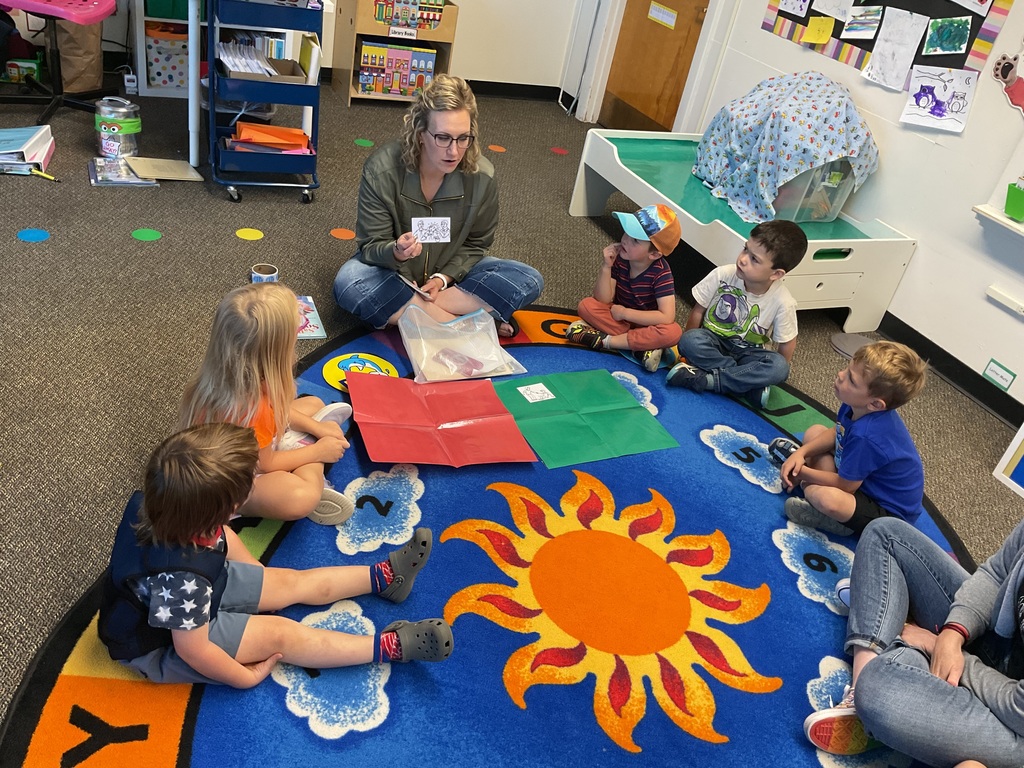 Students being taught a critter crawl lesson