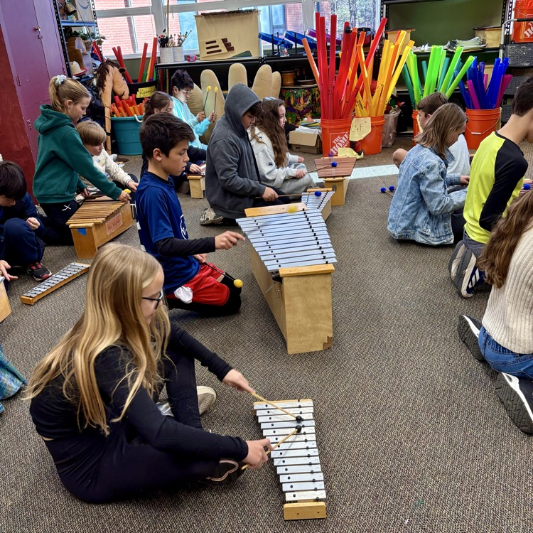 Broadmoor Bears busy working on multimedia projects, playing instruments, and learning about fire safety from our CSFD friends.