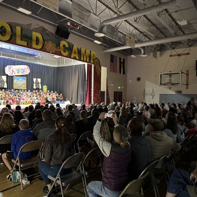 Gold Camp 4th graders perform their musical, It's Saturday, this evening to a full house of family and friends. It was entertaining and funny. Great job!