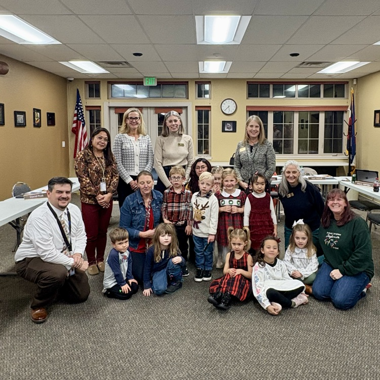 A special 'thank you' to our Cañon Preschoolers who lead the Pledge of Allegiance and sang two songs from their upcoming Holiday show at tonight’s Board Student Spotlight🐿️❤️🎶🎁🎄🎉