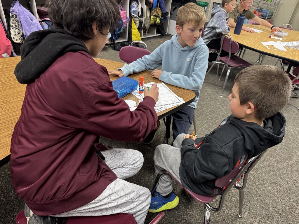 Our GCE 6th Grade Cougars teamed up with their 1st grade buddies to create a fun Snowman Glyph project!