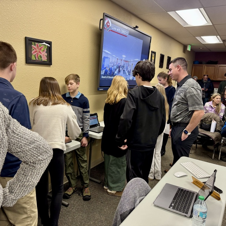 GCE students from Ms. Markus 6th grade class shared their team research projects and findings using the scientific method at tonight’s BOE Student Spotlight.