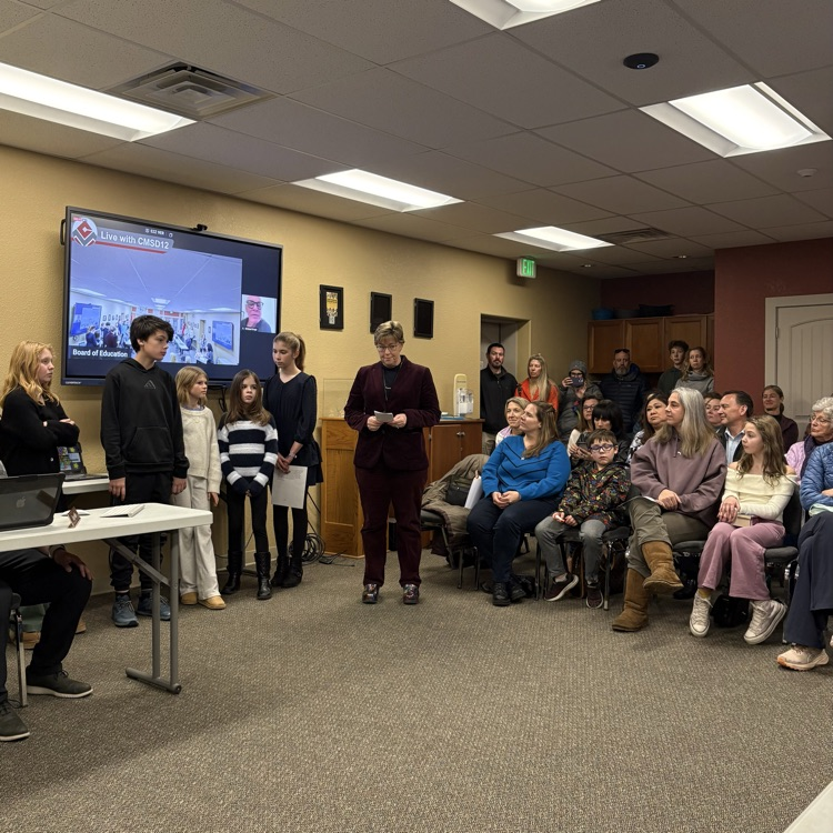 GCE students from Ms. Markus 6th grade class shared their team research projects and findings using the scientific method at tonight’s BOE Student Spotlight.