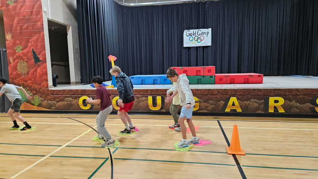 Students in Mrs. Doane’s PE class went for the gold today—trying out Olympic sports and even lighting a flame in our own opening ceremony! 🔥🏅 What an amazing day to be a Gold Camp Cougar! 🐾💛