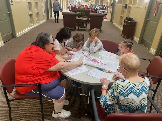 The 3rd Grade Gold Camp Cougars from Ms. Gross’s class had a wonderful afternoon visiting Broadmoor Court Assisted Living Center! 🐾💛 They spent time volunteering, sharing smiles, and having so much fun with the amazing seniors. What a special day of connection, kindness, and Cougar pride!