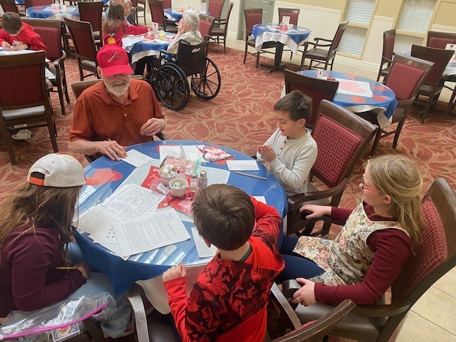 The 3rd Grade Gold Camp Cougars from Ms. Gross’s class had a wonderful afternoon visiting Broadmoor Court Assisted Living Center! 🐾💛 They spent time volunteering, sharing smiles, and having so much fun with the amazing seniors. What a special day of connection, kindness, and Cougar pride!