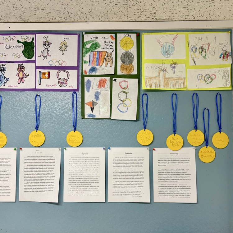 Skyway 4th graders research on our recent Winter Olympic Games - Strong work, Comets🥇🥈🥉☄️💫