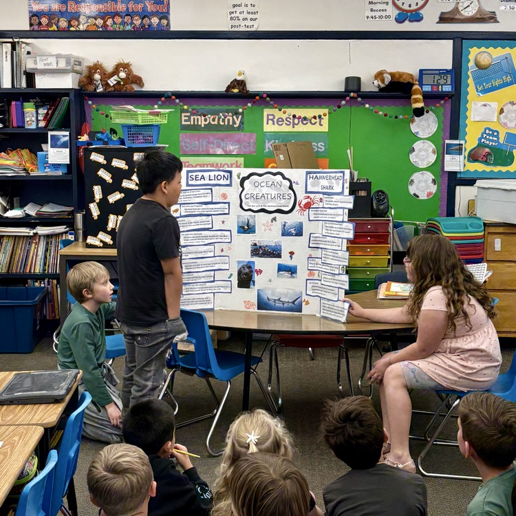 Skyway students dancing in PE, researching marine life, and rehearsing recorders for an upcoming performance - strong work, Comets ☄️ 💫
