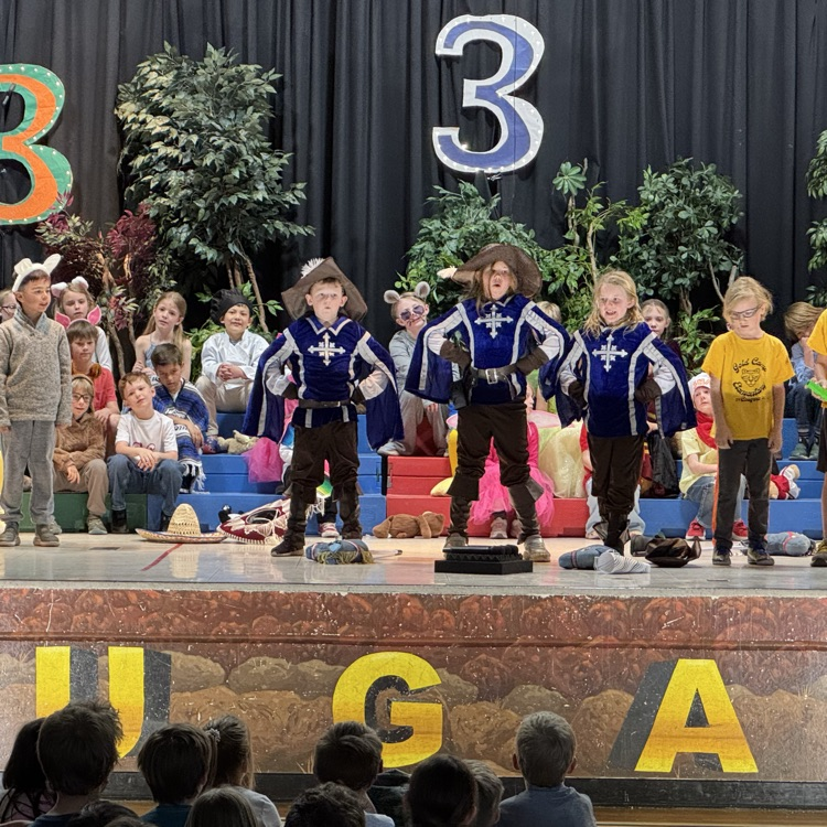 At Gold Camp this afternoon and this evening, our second graders performed their musical "Three of a Kind" for our students and families. They did such a wonderful job. Way to go Cougars!
