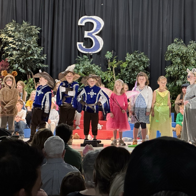 At Gold Camp this afternoon and this evening, our second graders performed their musical "Three of a Kind" for our students and families. They did such a wonderful job. Way to go Cougars!
