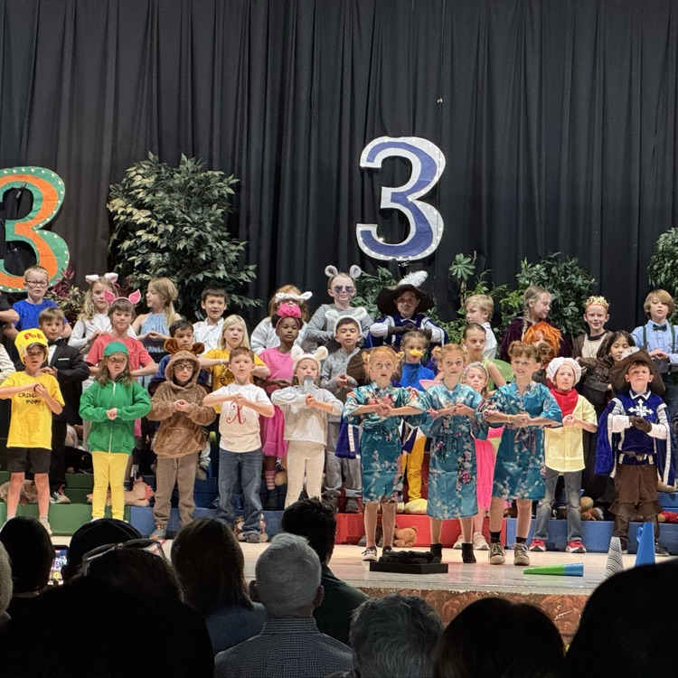 At Gold Camp this afternoon and this evening, our second graders performed their musical "Three of a Kind" for our students and families. They did such a wonderful job. Way to go Cougars!