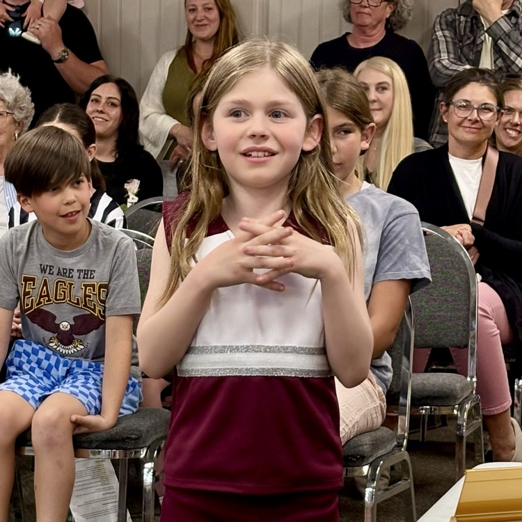 Our CME students were featured at tonight’s Board spotlight sharing what it means to be kind and care for their school community - strong work, Eagles🦅 💪🏼!!