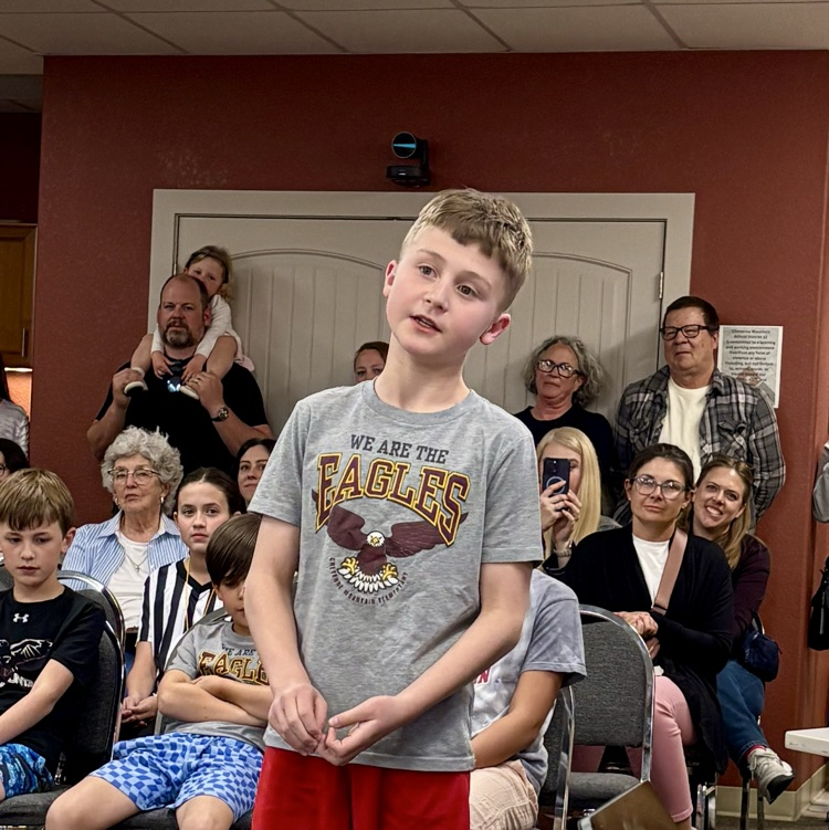 Our CME students were featured at tonight’s Board spotlight sharing what it means to be kind and care for their school community - strong work, Eagles🦅 💪🏼!!