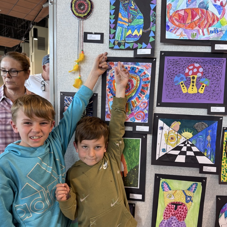 Several Gold Camp artists had their artwork on display at our District Arts Celebration this afternoon. Their art showed just how creative and artistic our students are! Thank you Ms. Bayles for all that you teach our students. 
