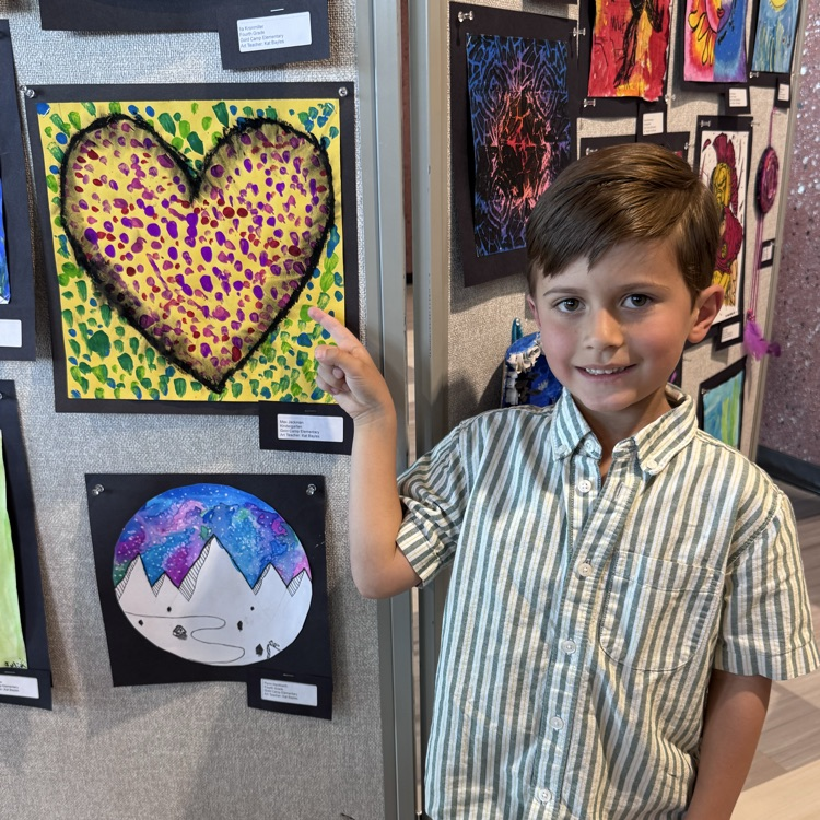 Several Gold Camp artists had their artwork on display at our District Arts Celebration this afternoon. Their art showed just how creative and artistic our students are! Thank you Ms. Bayles for all that you teach our students. 