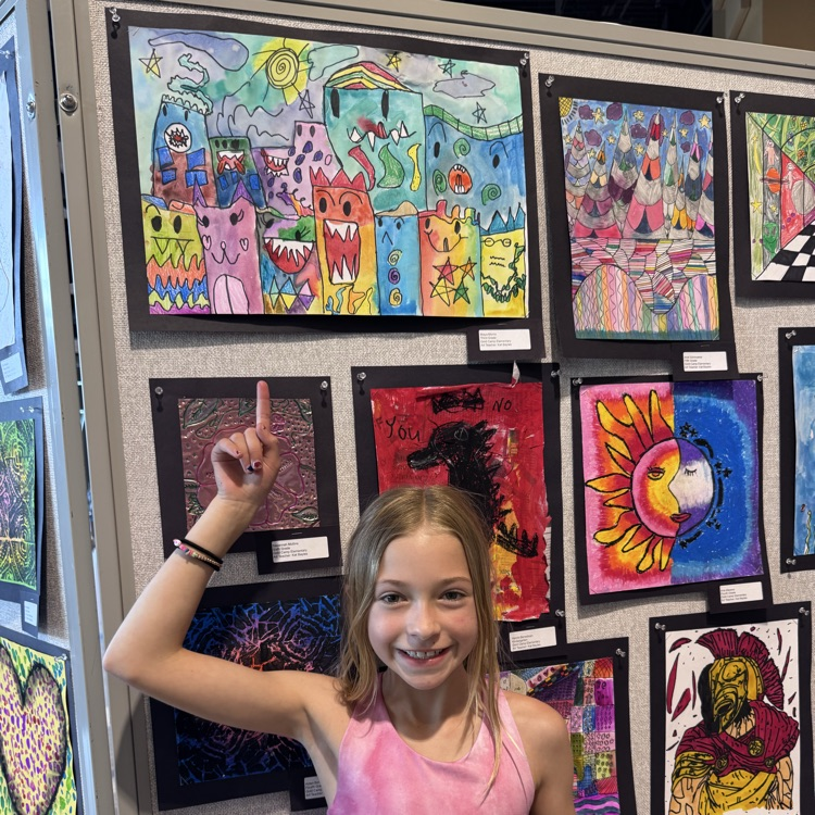 Several Gold Camp artists had their artwork on display at our District Arts Celebration this afternoon. Their art showed just how creative and artistic our students are! Thank you Ms. Bayles for all that you teach our students. 