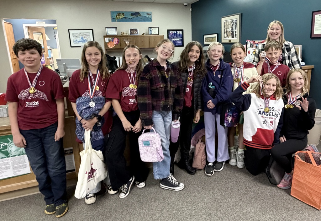 Gold Camp Cougars shine! 📚 Mrs. Heim’s 5th graders’ hard work from reading 40 books paid off as they placed 2nd and 4th out of 150 schools at Battle of the Books at Colorado College. They’re headed to their next competition on May 9 at the Pioneer’s Museum—we’re so proud!