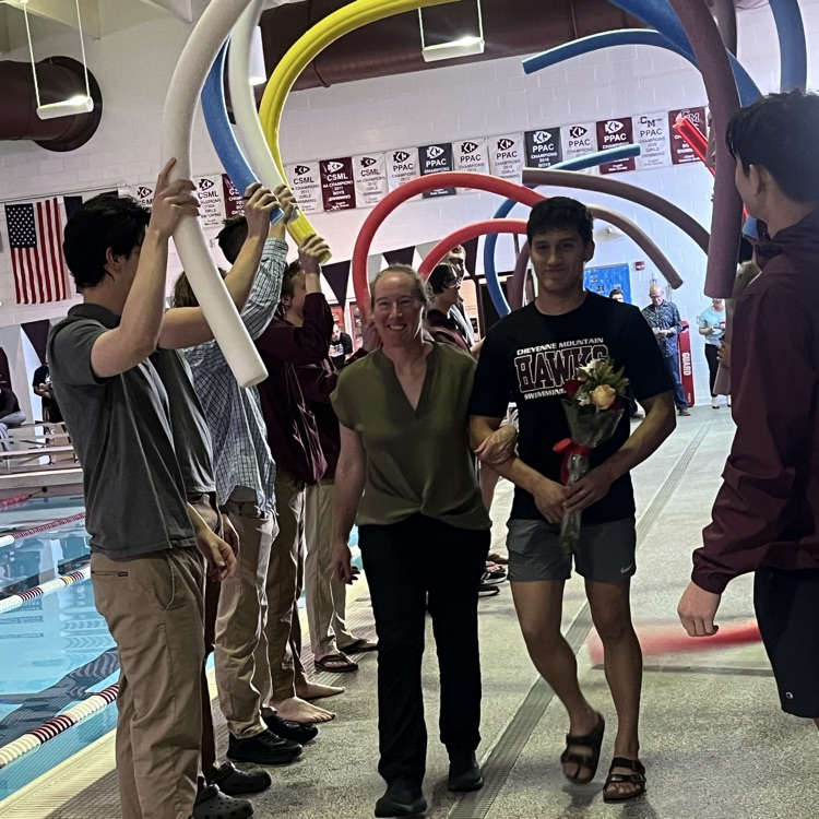 boys swim and dive senior night