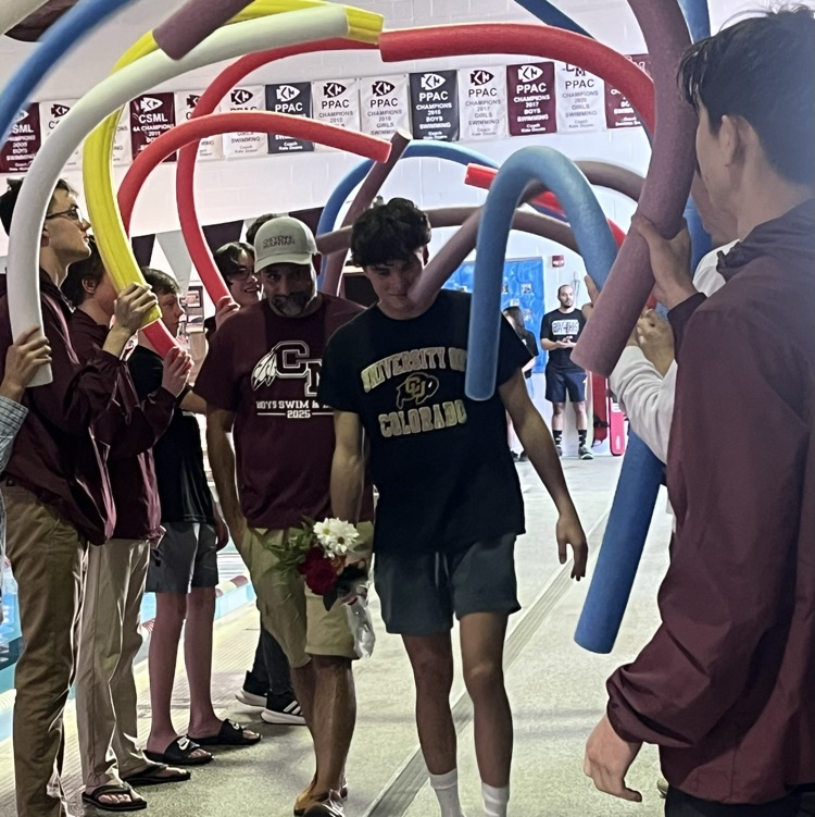 boys swim and dive senior night