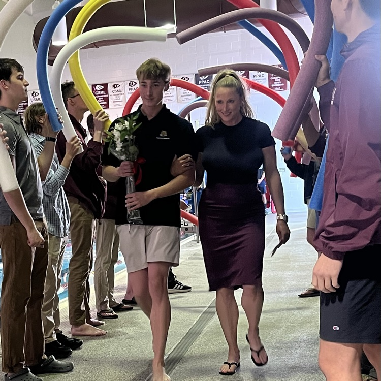 boys swim and dive senior night