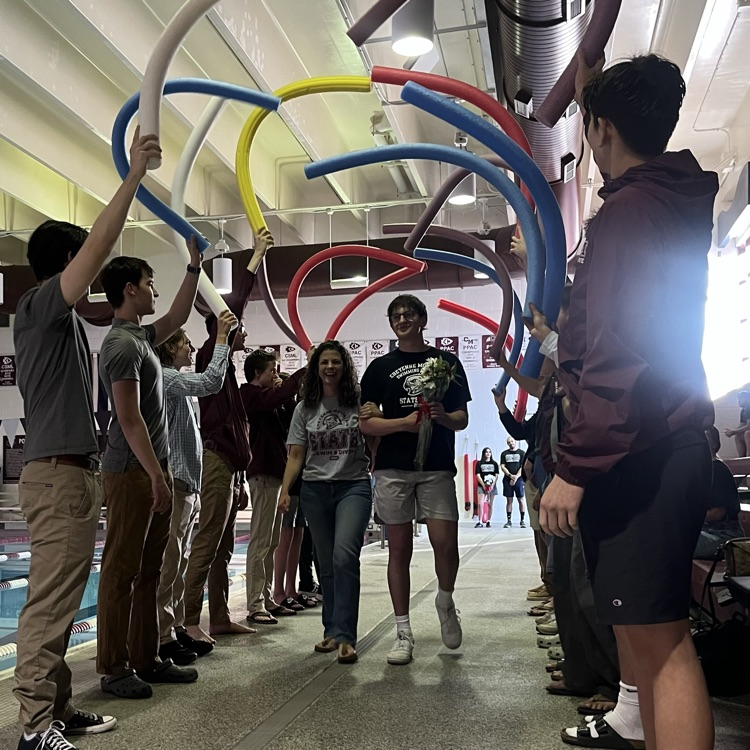 boys swim and dive senior night