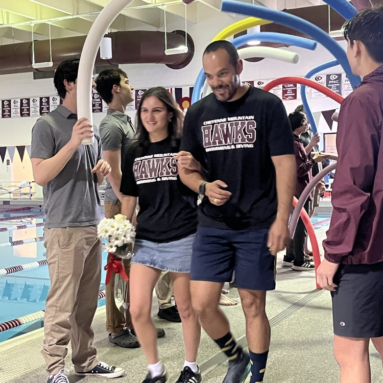 boys swim and dive senior night
