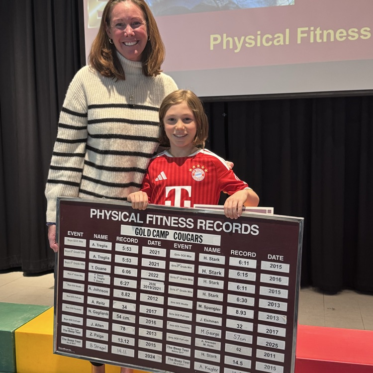 This fourth grader tied the mile run record for the school.