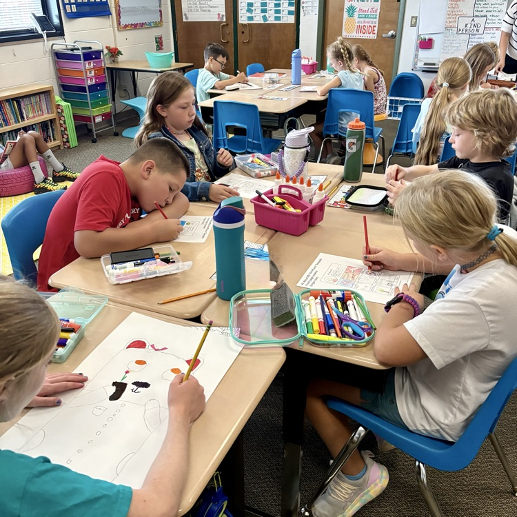 Our Broadmoor students are already busy reading, drawing, exercising, and getting organized with their planners - Keep up the strong work, Bears🐻💚