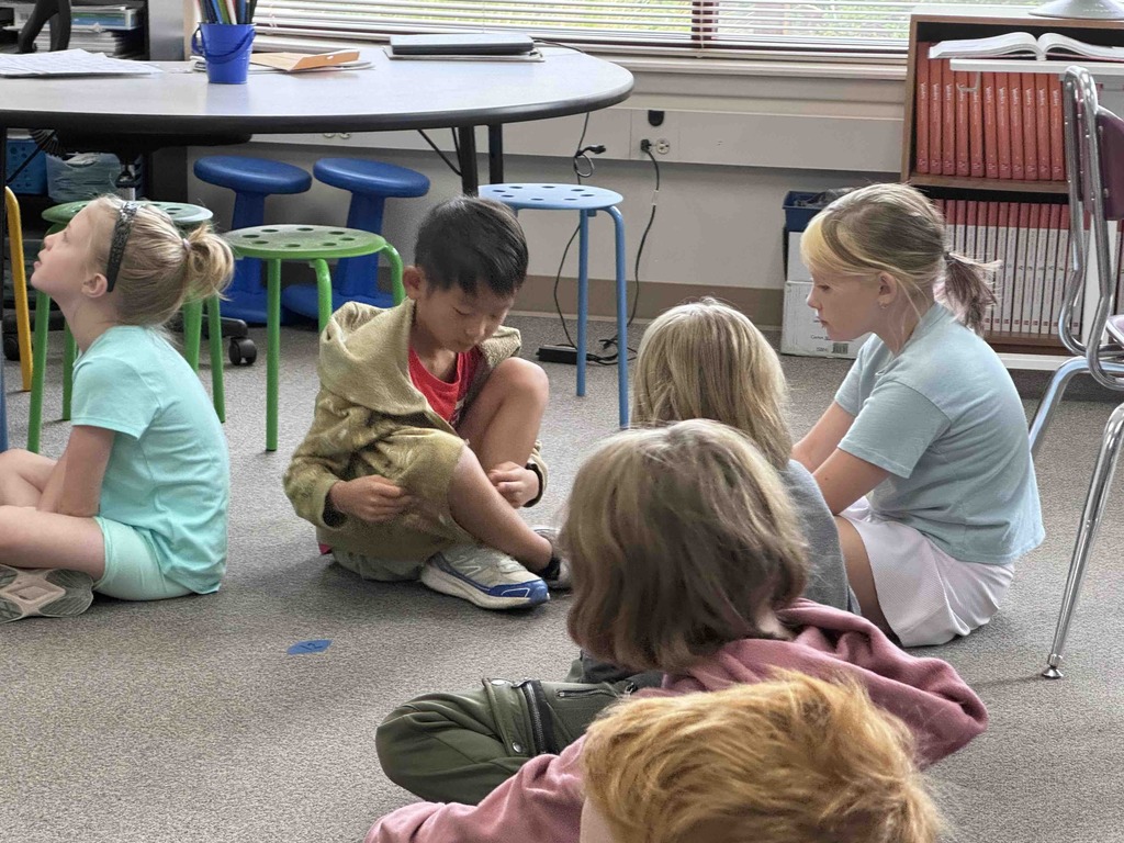 Mrs. Ransom's students sharing during Morning Meeting.