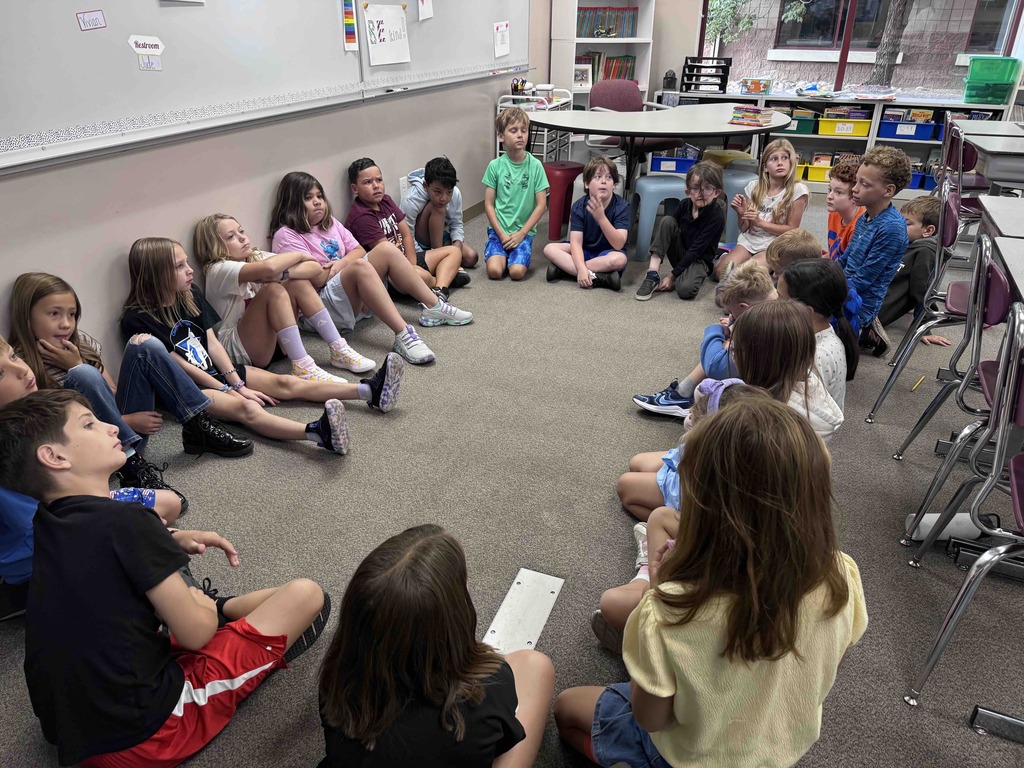 Mrs. Ransom's class discuss positive playground experiences.