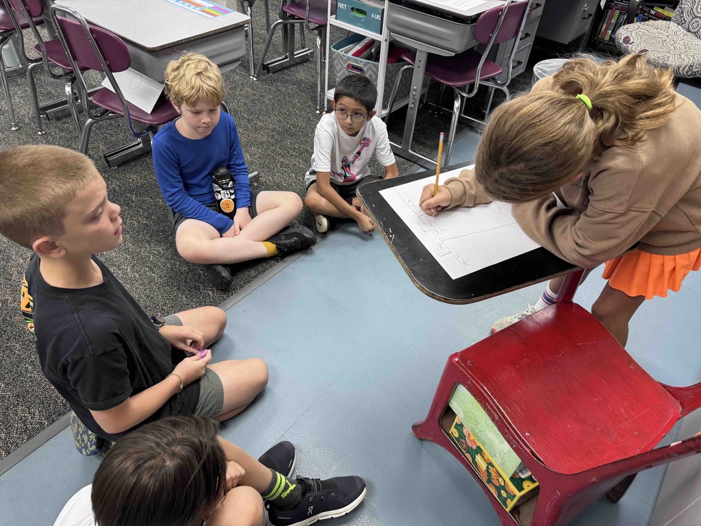 Mrs. Gorab's class discussing what it looks like, sounds like, and feels like on the playground when you feel safe and included.