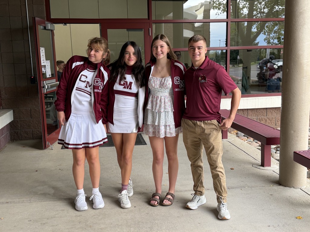  Our CMHS cheerleaders were out bright and early, welcoming GCE Cougars with high fives and school spirit as they headed to breakfast!