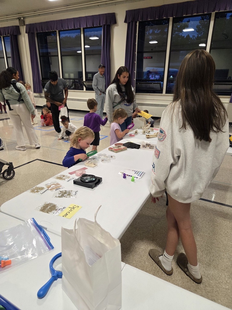 Preschoolers having fun at STEAM night.